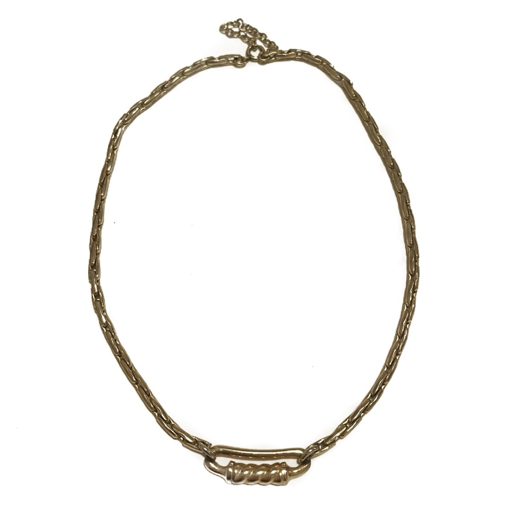 Vintage & Rare Christian Dior Gold Toned Rope Necklace